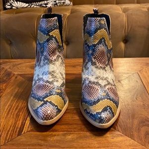 Snakeskin Boots- Multicolored